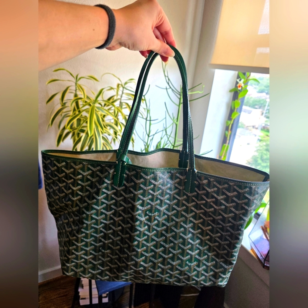 ❗️SOLD❗️Goyard St Louis Pm Tote Green W/dust Bag&pouch